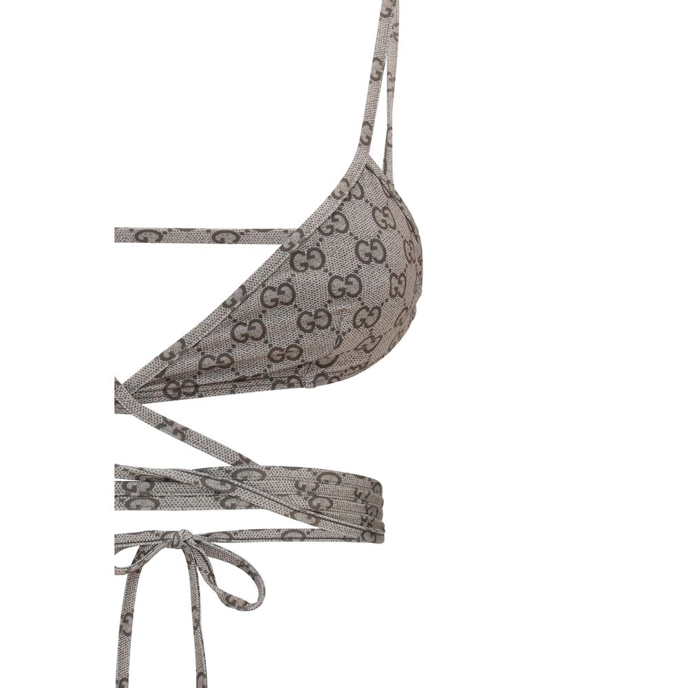 Gucci Beige Polyester Bikini - Iconic GG Print