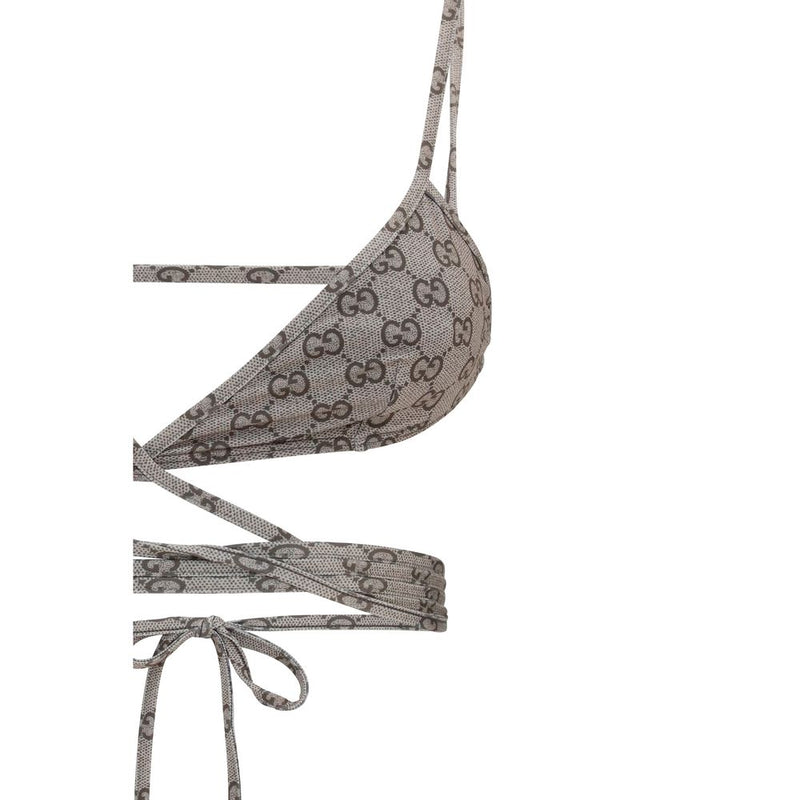 Gucci Beige Polyester Bikini - Iconic GG Print