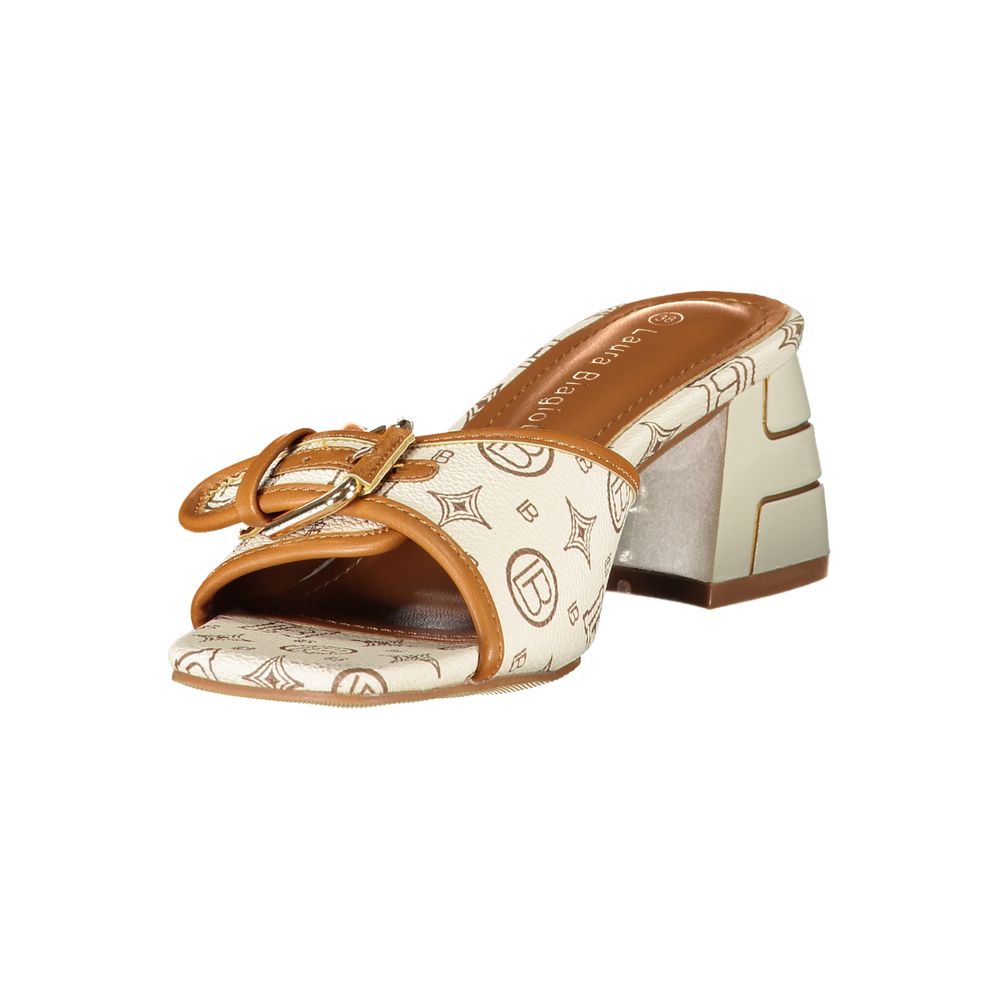Laura Biagiotti Sandales Femme en Polyuréthane Beige