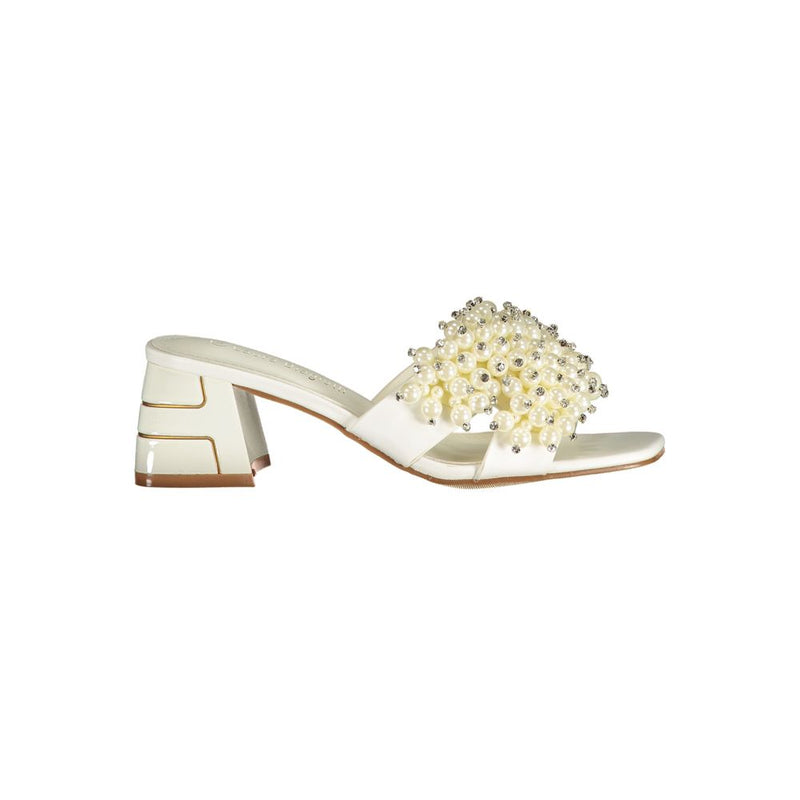 Sandales Laura Biagiotti Bianco Poliuretano pour Femme - Élégantes et Confortables