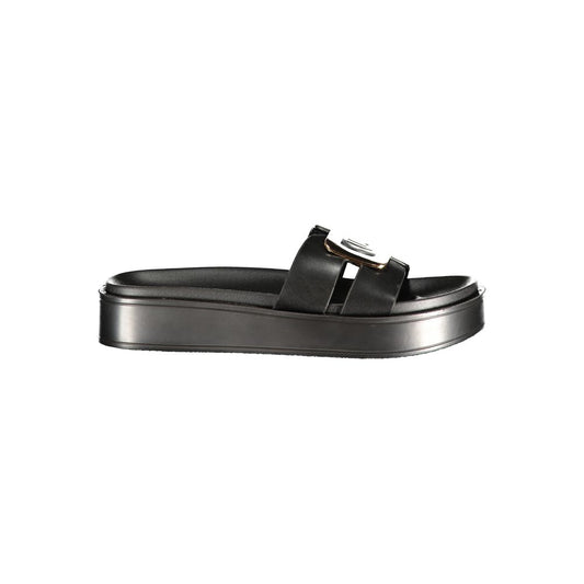 Laura Biagiotti Nero Polyurethane Women's Sandal - Élégance et Confort