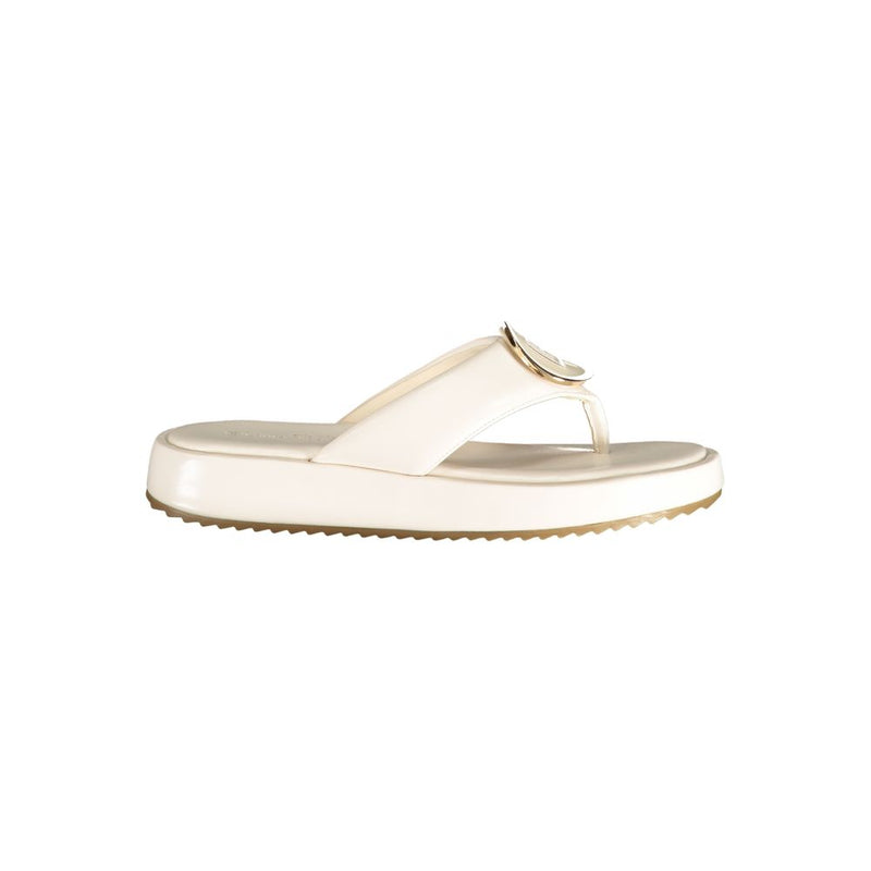 Sandales Femme Laura Biagiotti Blanches en Polyuréthane