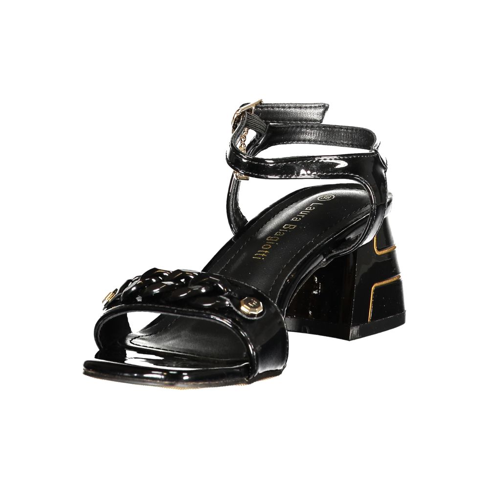 Laura Biagiotti Sandales Femme Noires en Polyuréthane