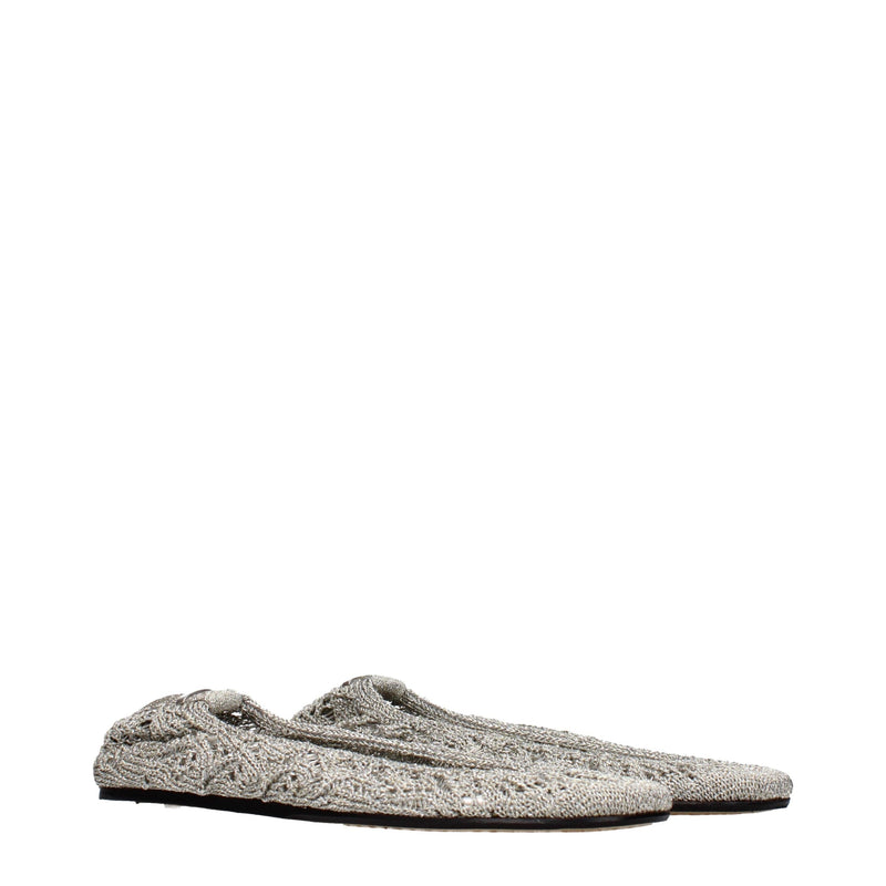 Isabel Marant Gray Fabric Ballet Flats for Women