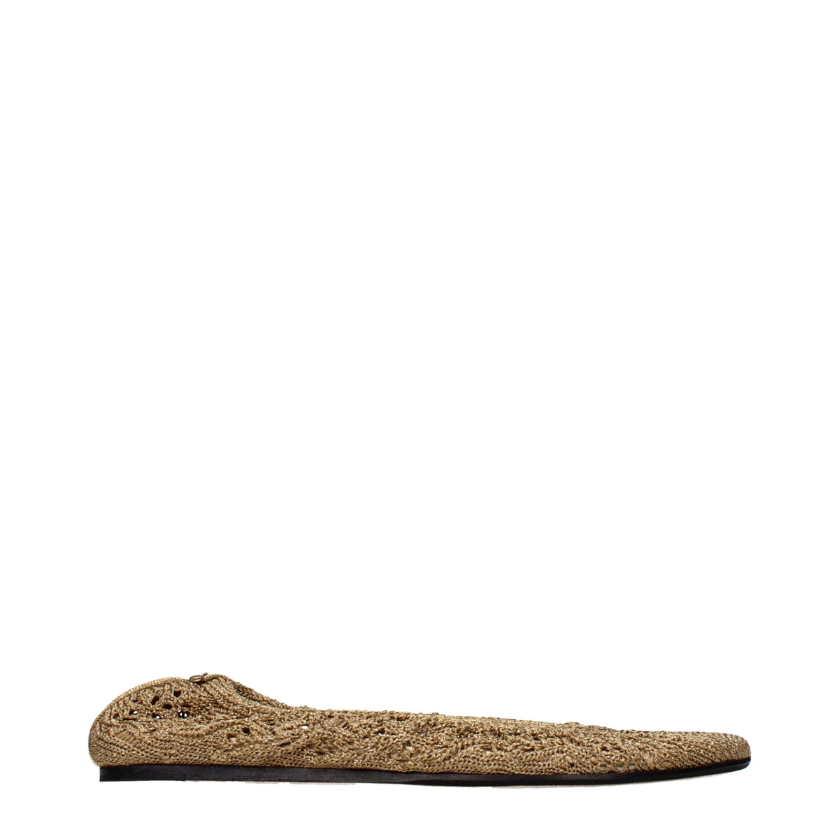 Isabel Marant Gold Fabric Ballet Flats for Women