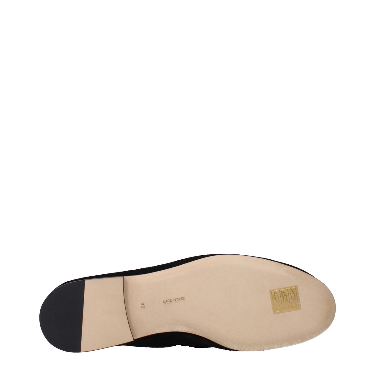 The Row Black Leather Slip-On Loafers for Women