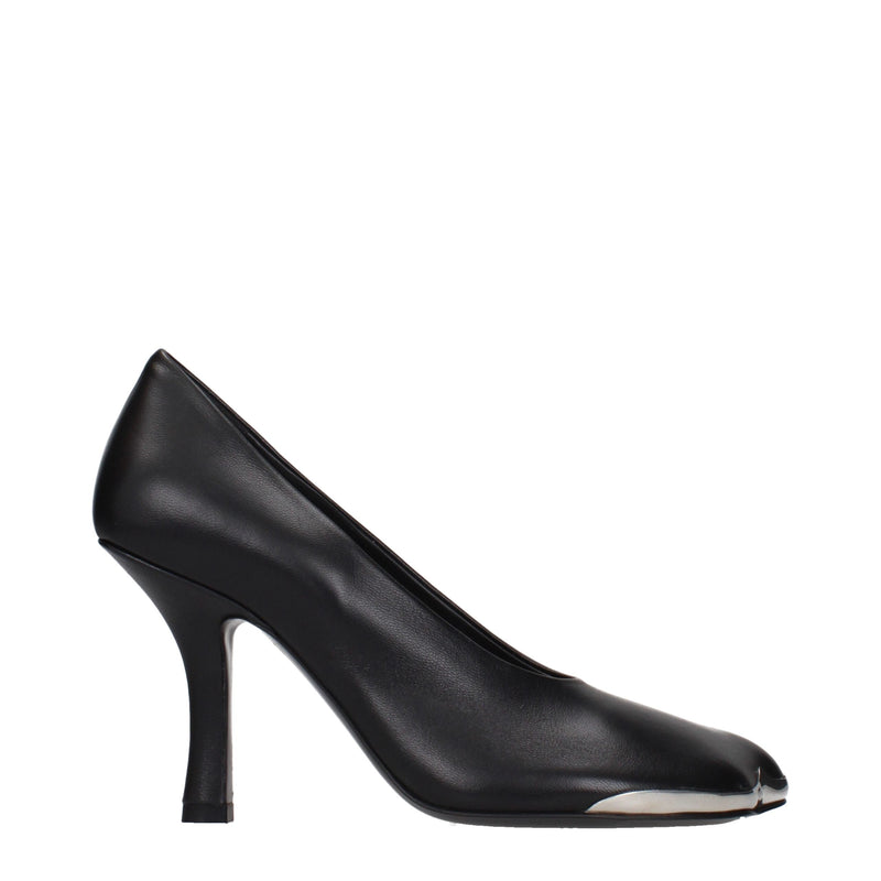 Burberry Black Leather High Heel Pumps