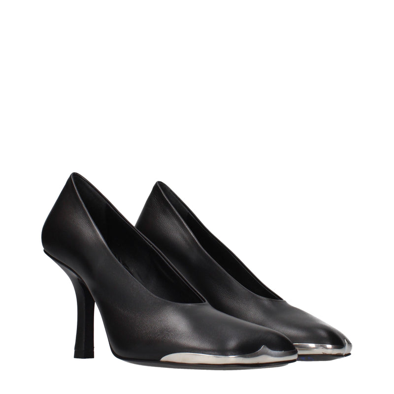 Burberry Black Leather High Heel Pumps
