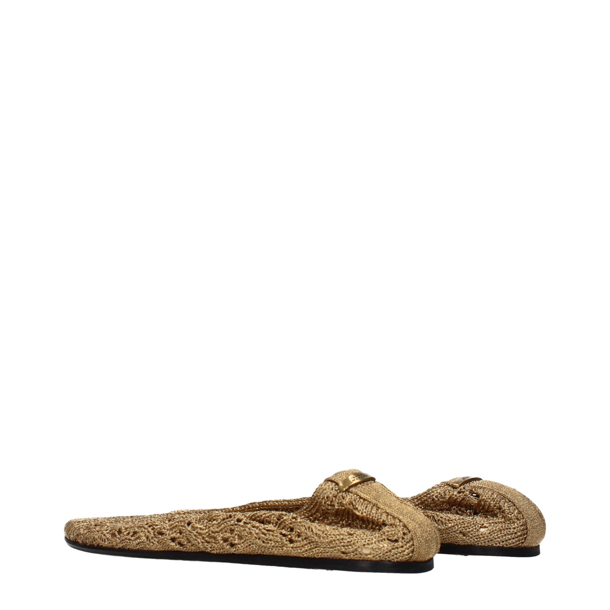 Isabel Marant Gold Fabric Ballet Flats for Women