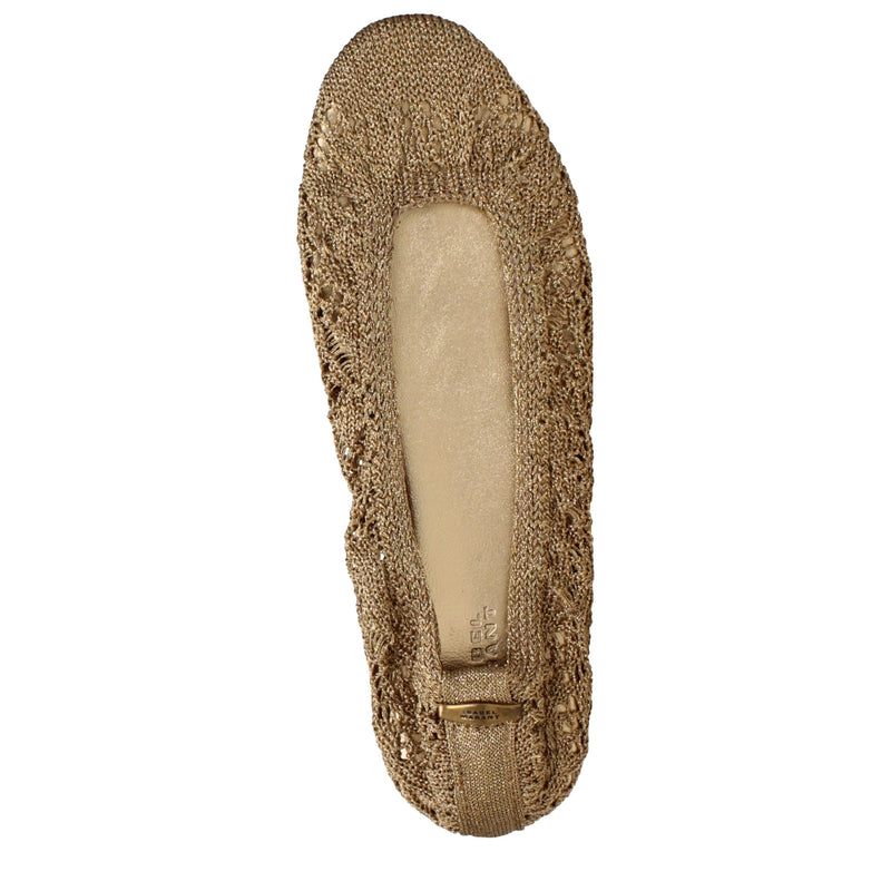 Isabel Marant Gold Fabric Ballet Flats for Women
