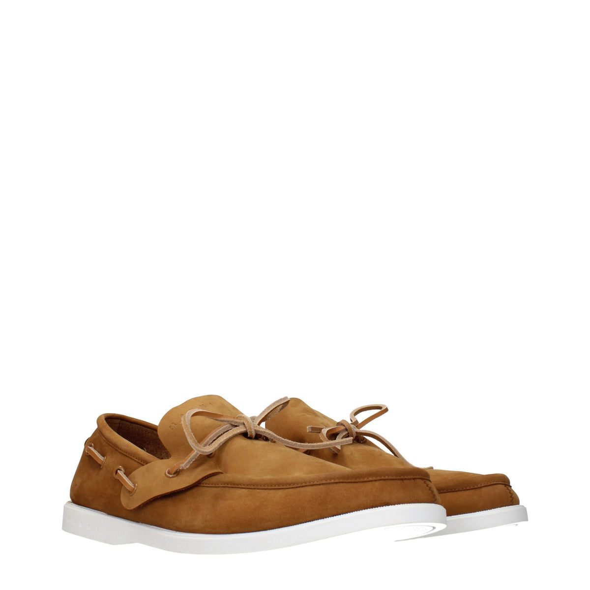 Marni Brown Leather Slip-On Loafers for Men