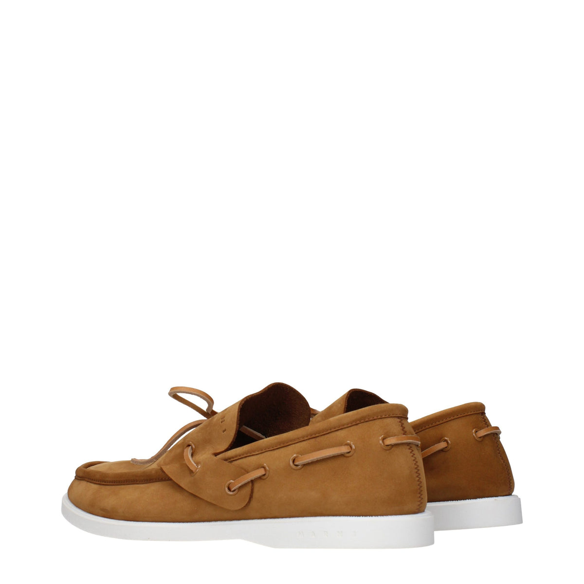 Marni Brown Leather Slip-On Loafers for Men