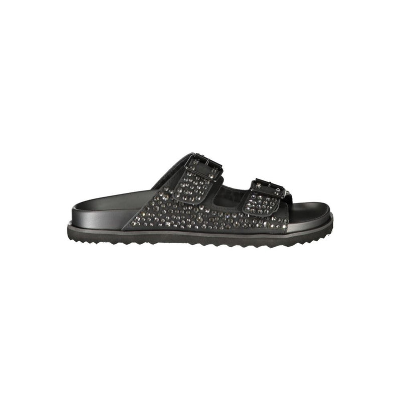Laura Biagiotti Black Polyurethane Women's Slipper