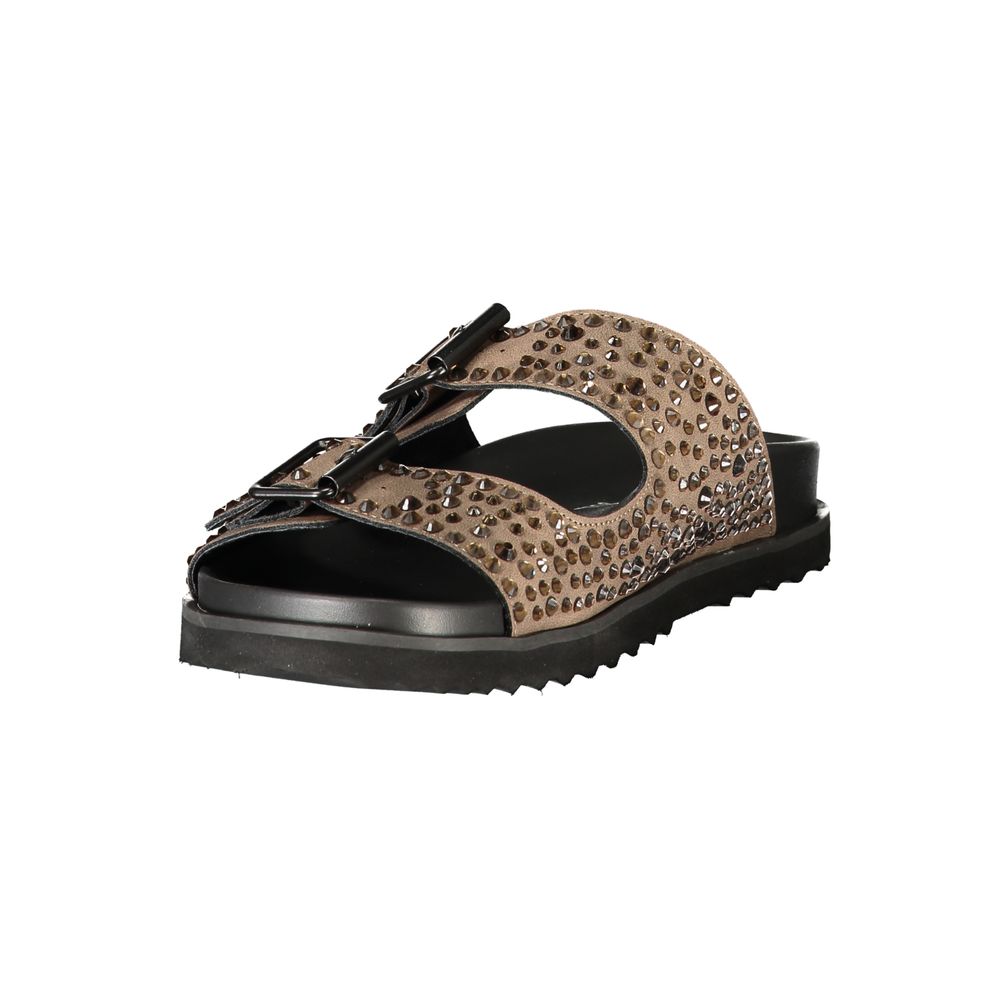 Laura Biagiotti Brown Polyurethane Women's Slipper - Chic Elegance