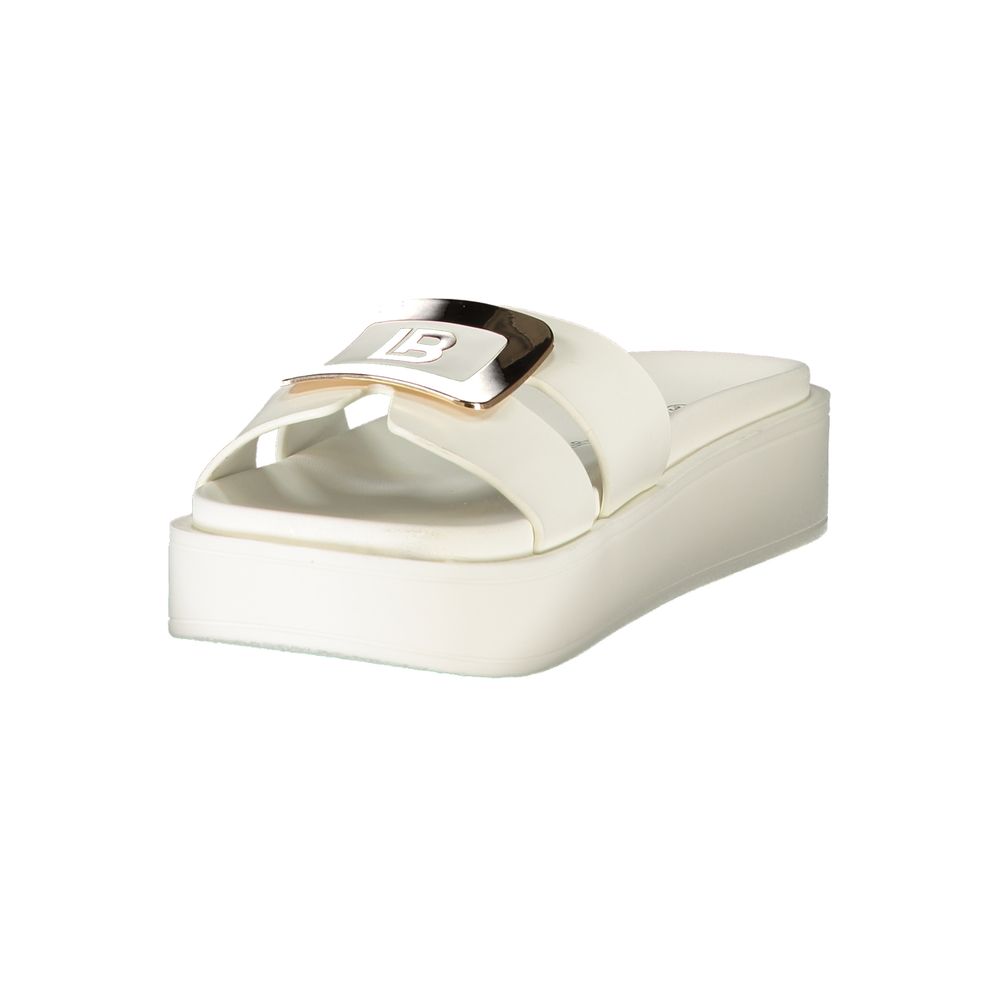 Laura Biagiotti Bianco Polyurethane Women's Sandal - Chic & Comfortable