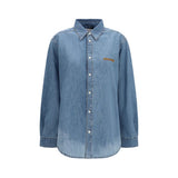Miu Miu Blue Chambray Denim Shirt for Women