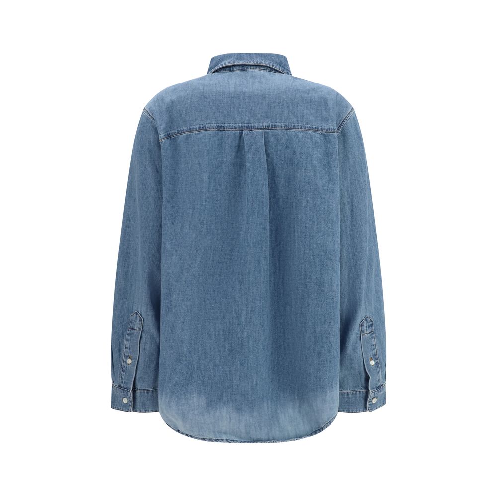Miu Miu Blue Chambray Denim Shirt for Women
