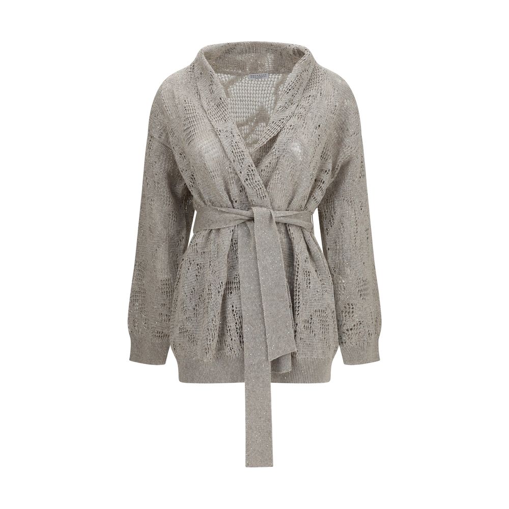 Brunello Cucinelli Beige Linen Cardigan for Women