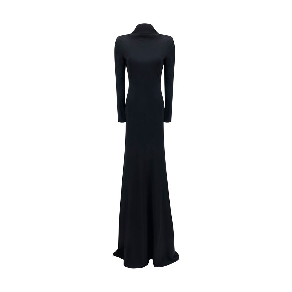 Tom Ford Black Viscose Cocktail Dress - Elegant Long Sleeve Design