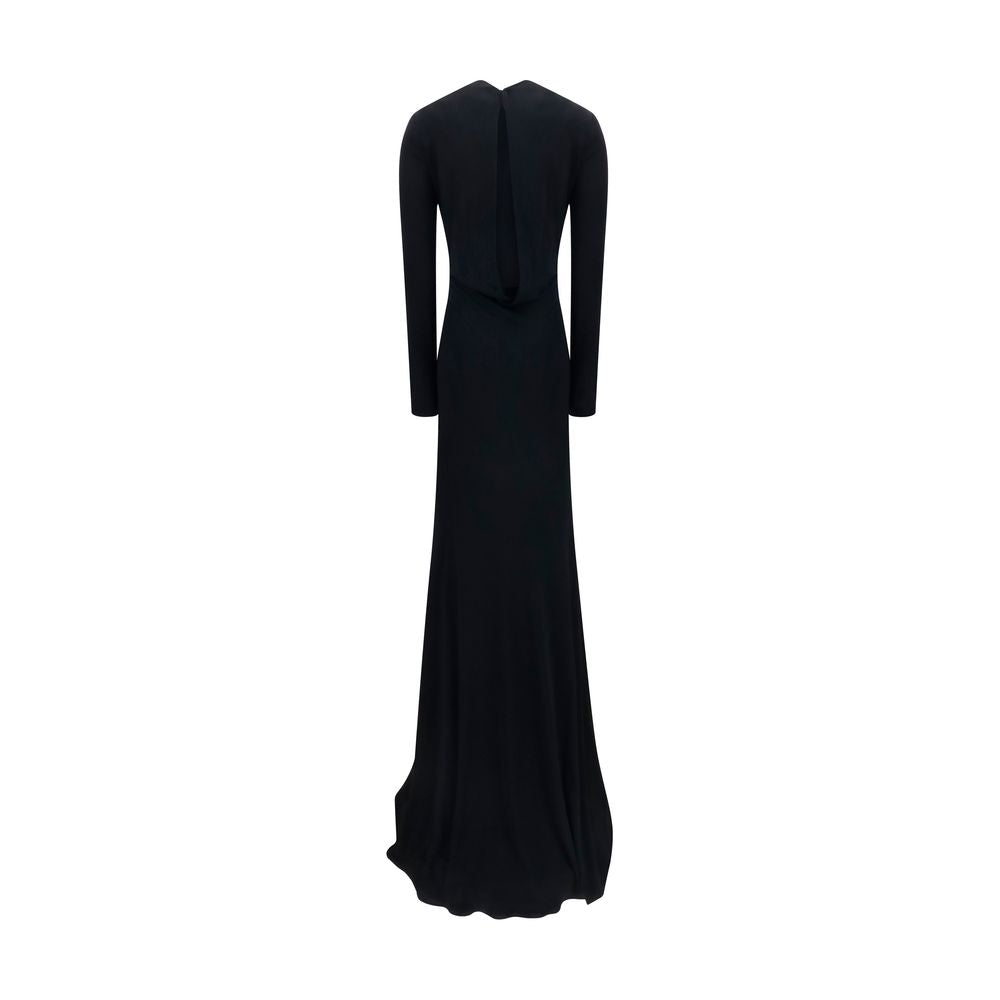 Tom Ford Black Viscose Cocktail Dress - Elegant Long Sleeve Design