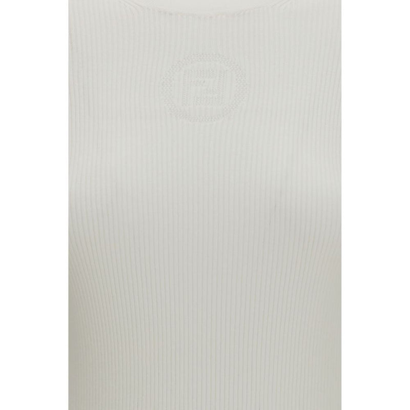 Fendi White Cotton Sweatshirt - Women's Regular Fit