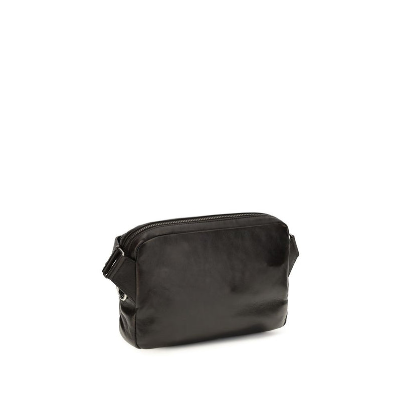 Prada Brown Calf Leather Bos Taurus Shoulder Bag