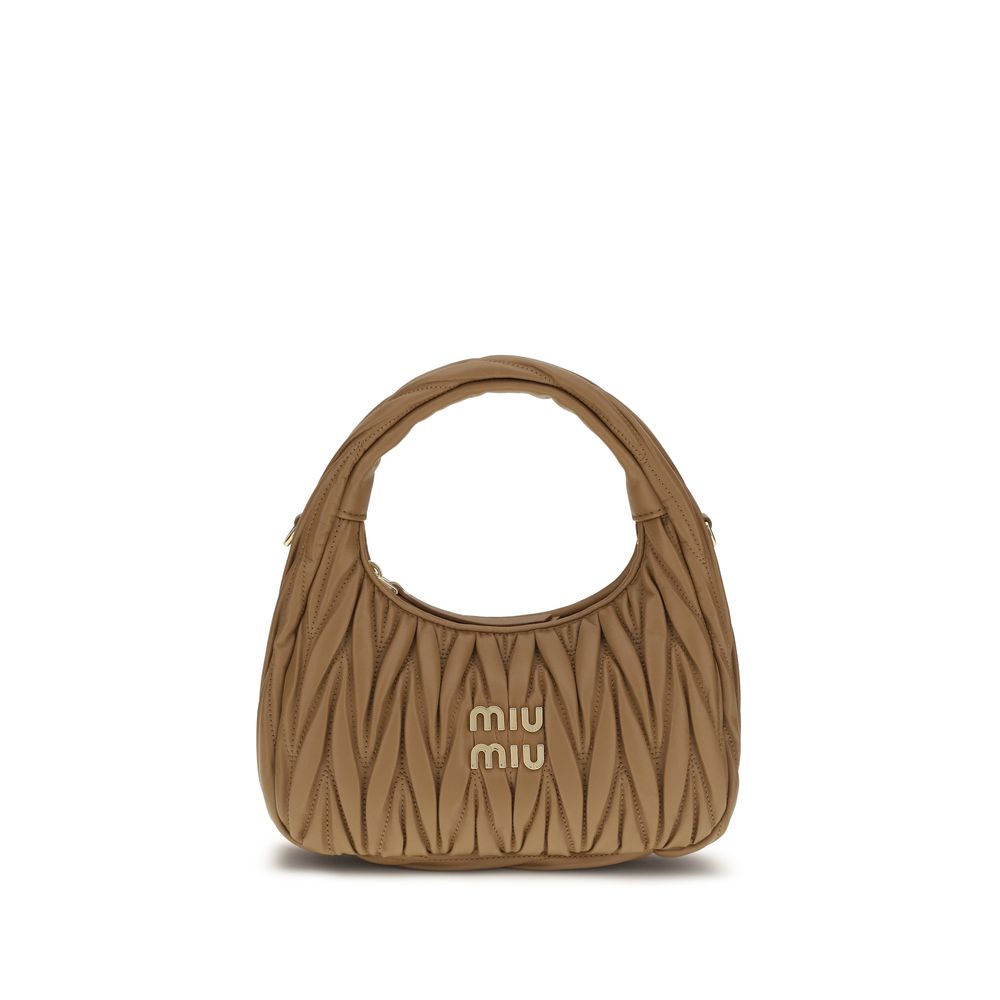 Sac à main Miu Miu Aries en agneau beige Ovis Avis
