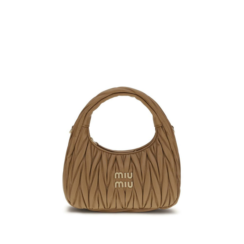Sac à main Miu Miu Aries en agneau beige Ovis Avis