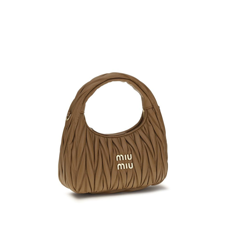 Sac à main Miu Miu Aries en agneau beige Ovis Avis