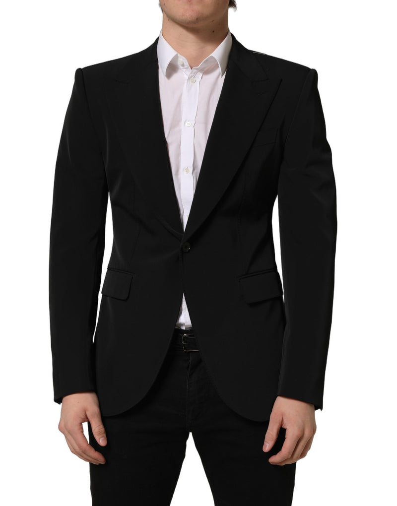 Dolce & Gabbana Black Single Breasted One Button Blazer