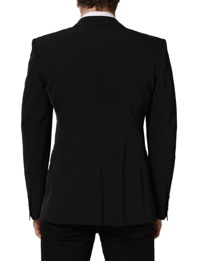 Dolce & Gabbana Black Single Breasted One Button Coat Blazer