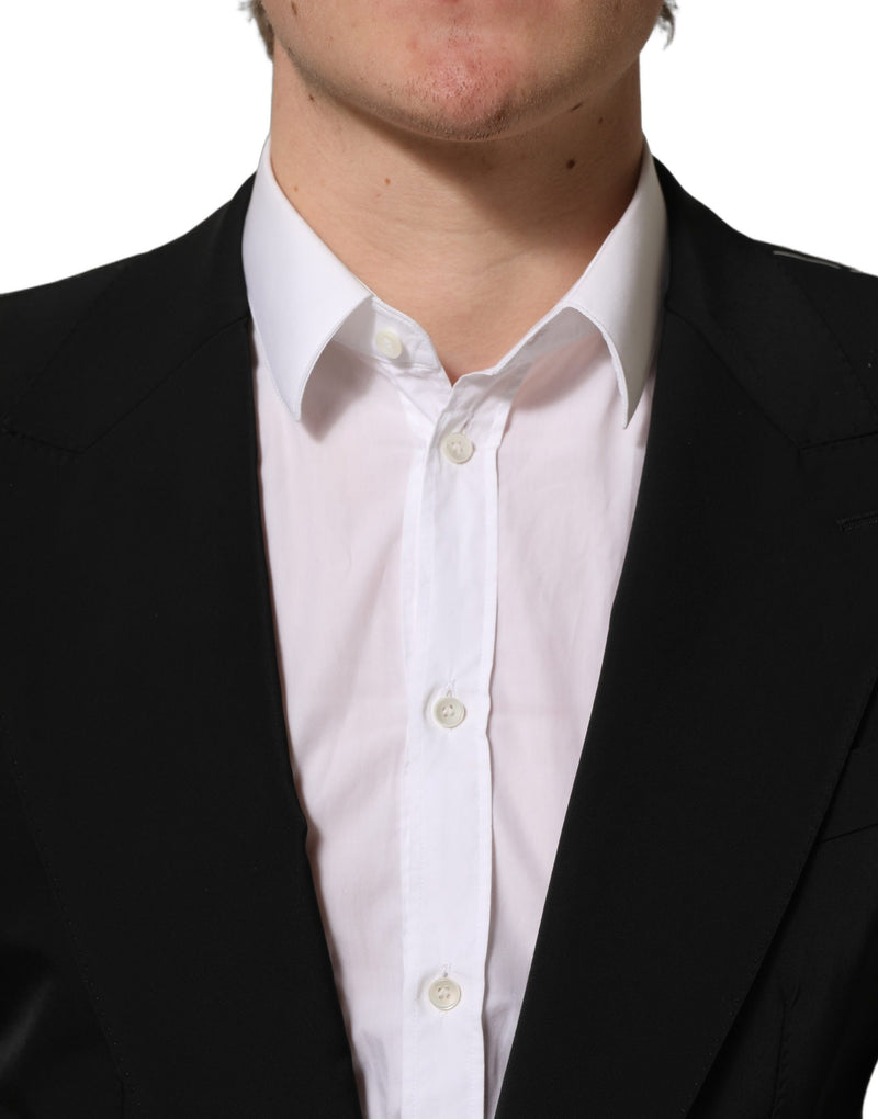 Dolce & Gabbana Black Single Breasted One Button Blazer