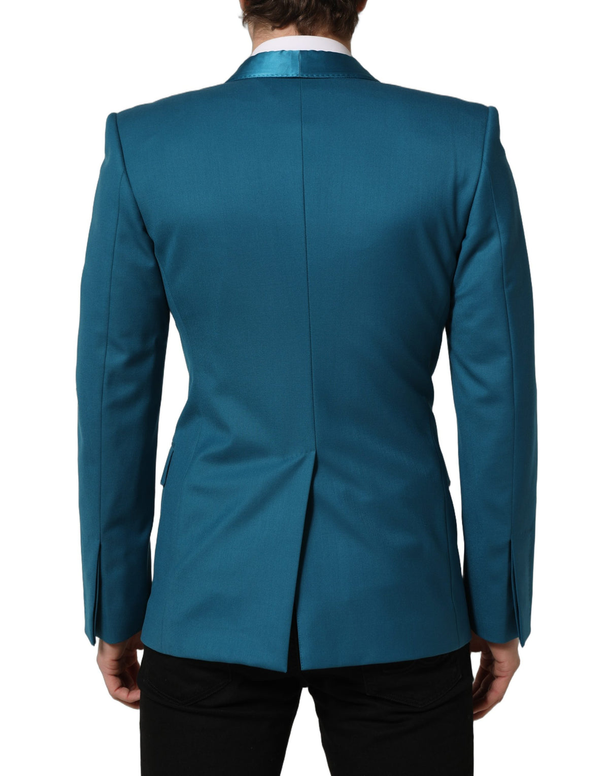 Dolce & Gabbana Teal Double Breasted Blazer Jacket for Men
