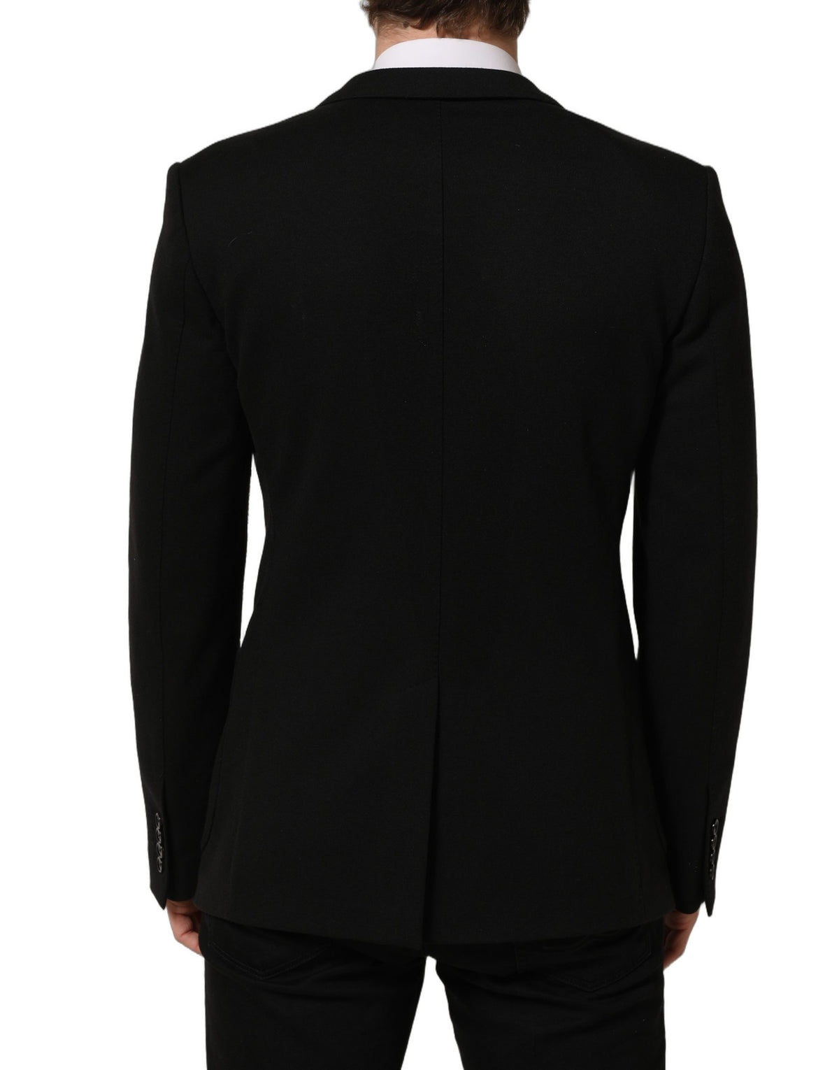 Dolce & Gabbana Black Logo Crest Single Breasted Blazer