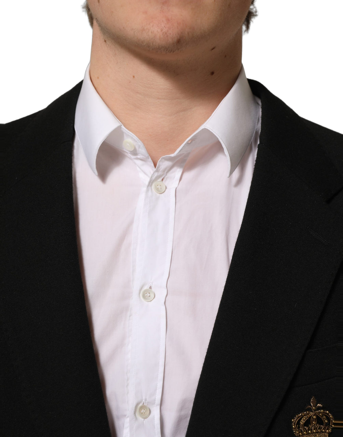 Dolce & Gabbana Black Logo Crest Single Breasted Blazer