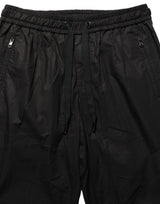 Dolce & Gabbana Black Cotton Mid Waist Jogger Sweatpants