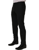 Dolce & Gabbana Black Wool Skinny Leg Dress Men Trouser Pants