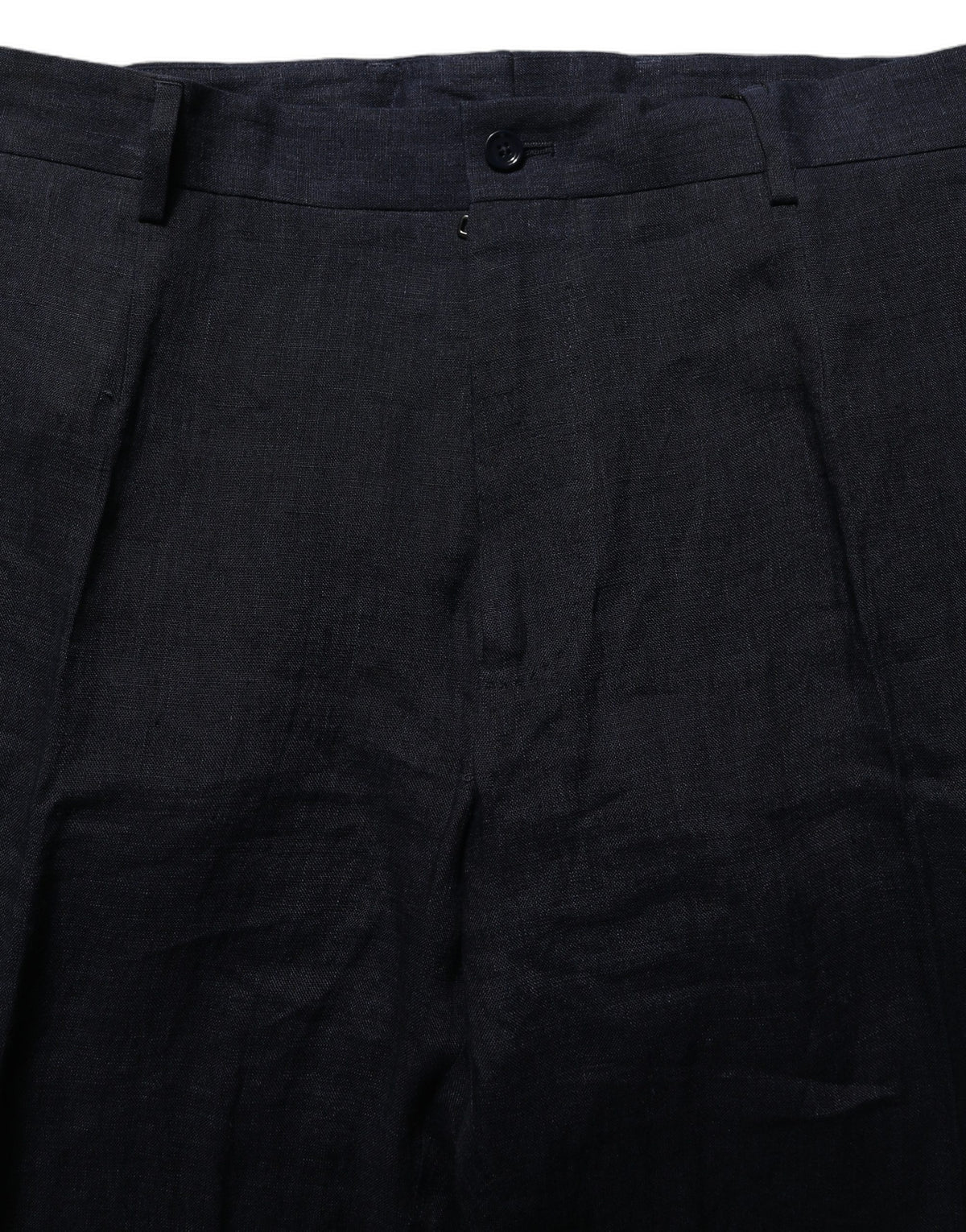 Dolce & Gabbana Black Linen Straight Leg Dress Trouser Pants