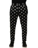 Dolce & Gabbana Black Silk Skinny Leg Dress Trousers for Men