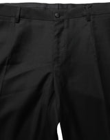Dolce & Gabbana Black Wool Skinny Leg Dress Trouser Pants
