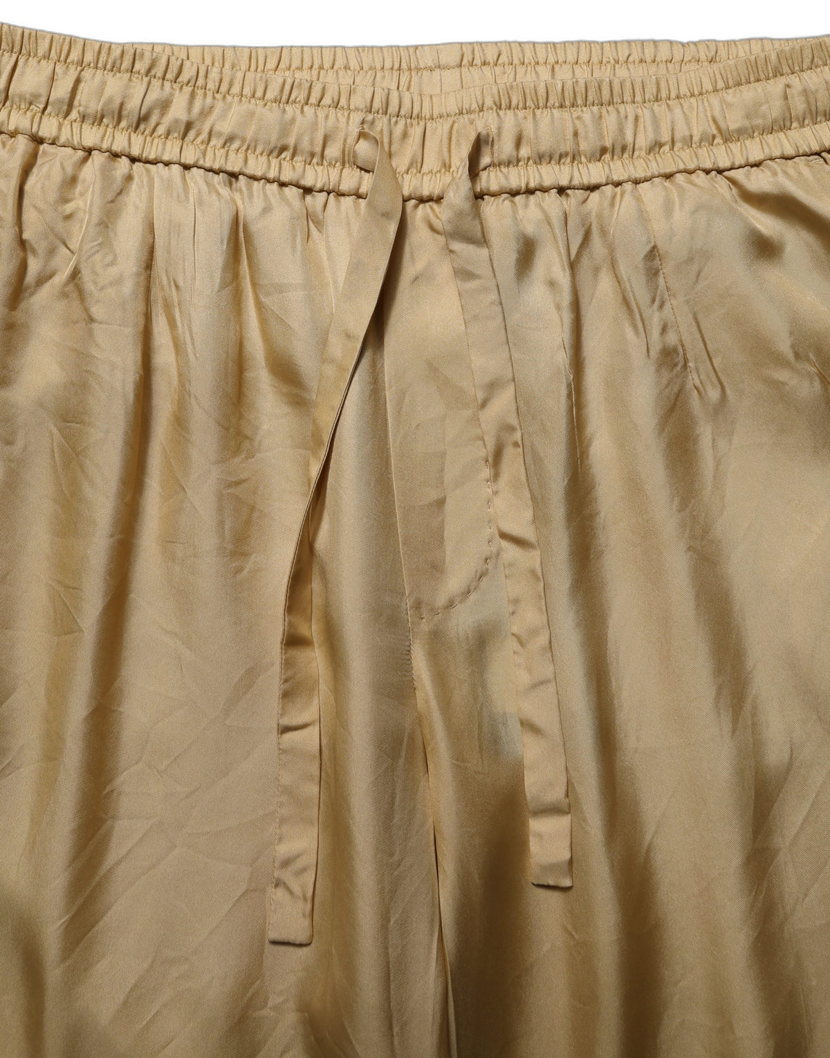 Dolce & Gabbana Yellow Straight Silk Mid Waist Chino Trouser Pants