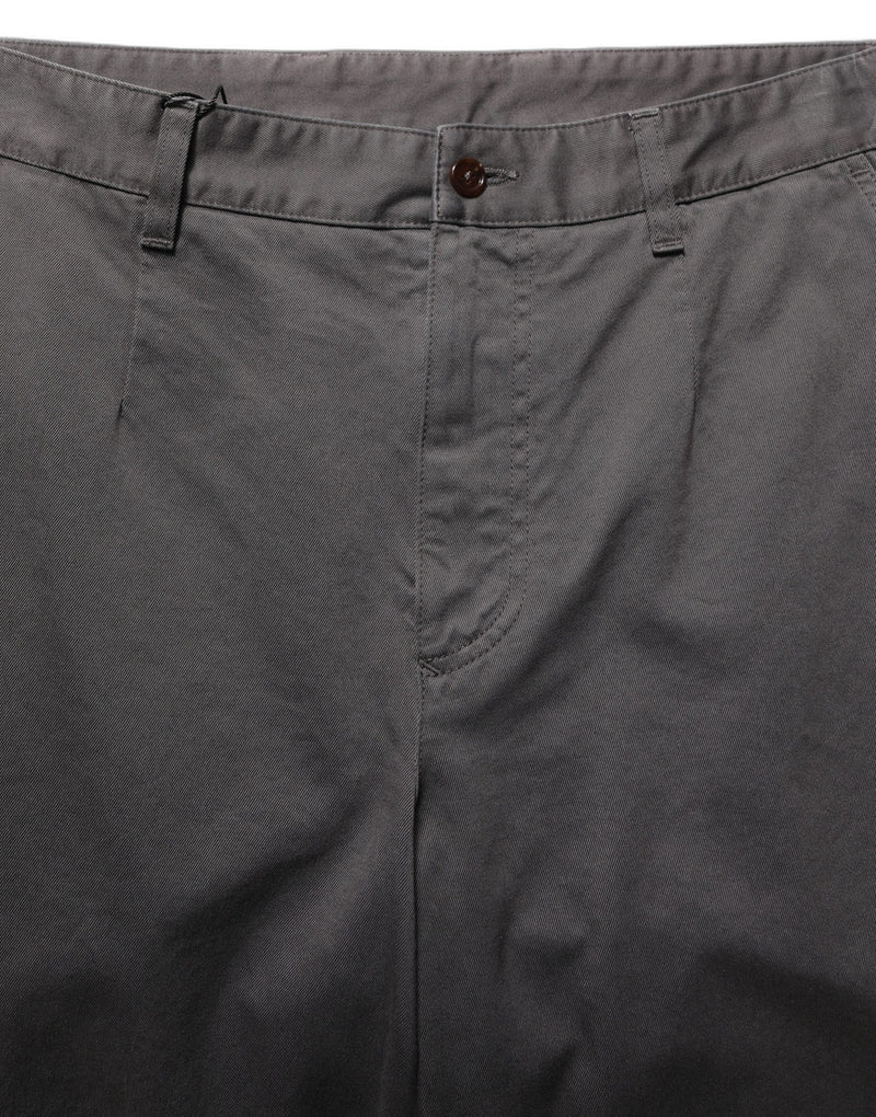 Dolce & Gabbana Dark Gray Cotton Straight Chino Trouser Pants