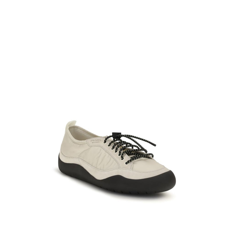 Prada Beige Fabric Athletic Sneakers for Men
