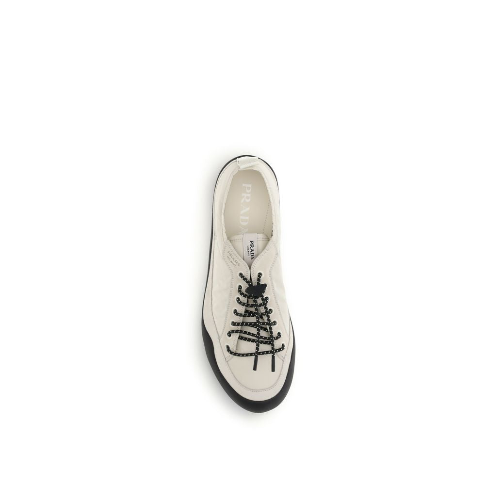 Prada Beige Fabric Athletic Sneakers for Men