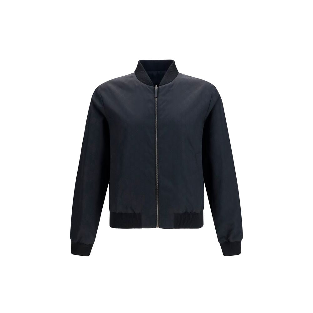 Gucci Black Polyamide Bomber Jacket - Reversible Design