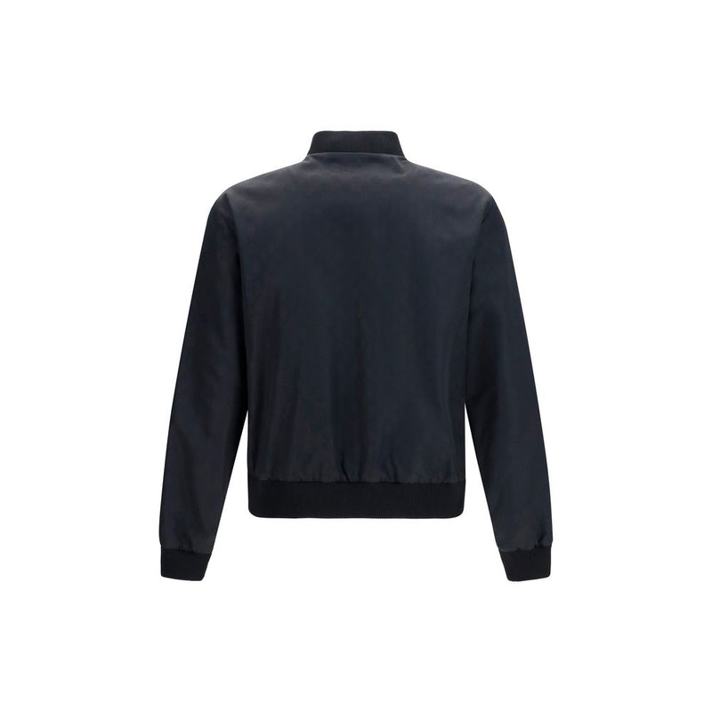 Gucci Black Polyamide Bomber Jacket - Reversible Design