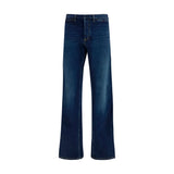 Gucci Blue Cotton Flared Jeans for Men