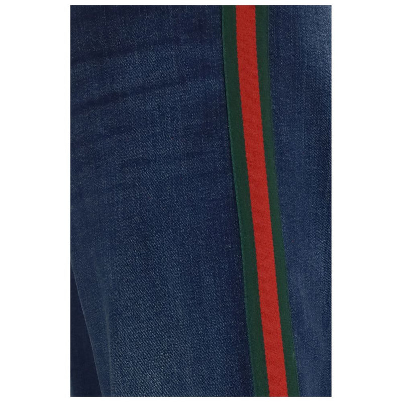 Gucci Blue Cotton Flared Jeans for Men