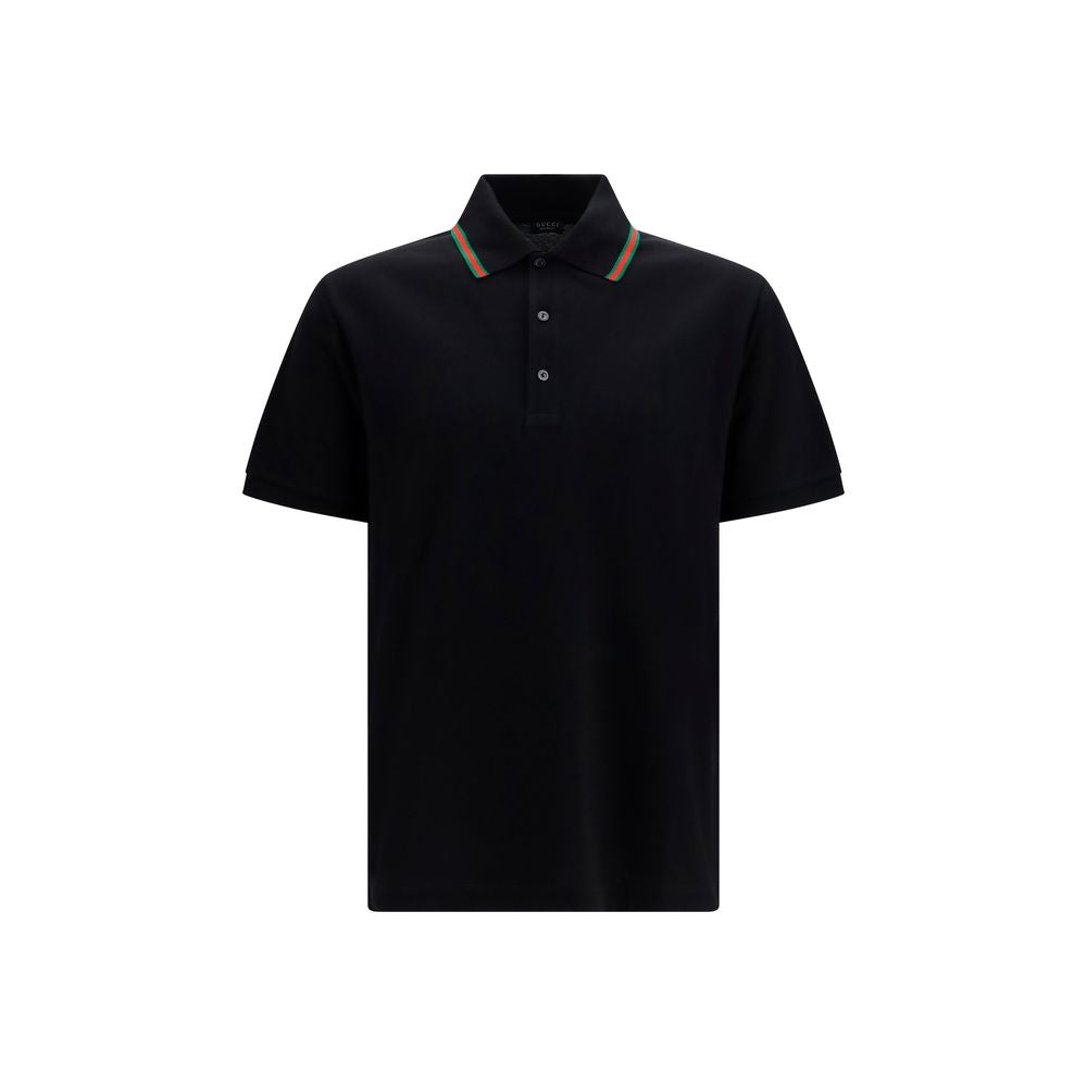 Gucci Black Cotton Polo Shirt - Refined Casual Wear