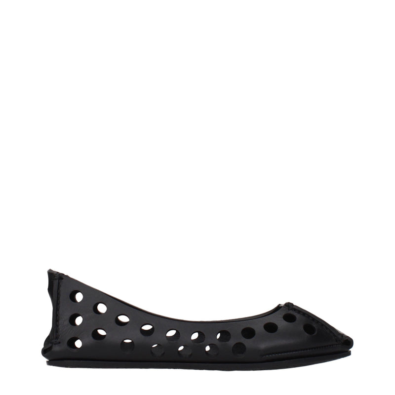 Alaïa Black Leather Ballet Flats for Women